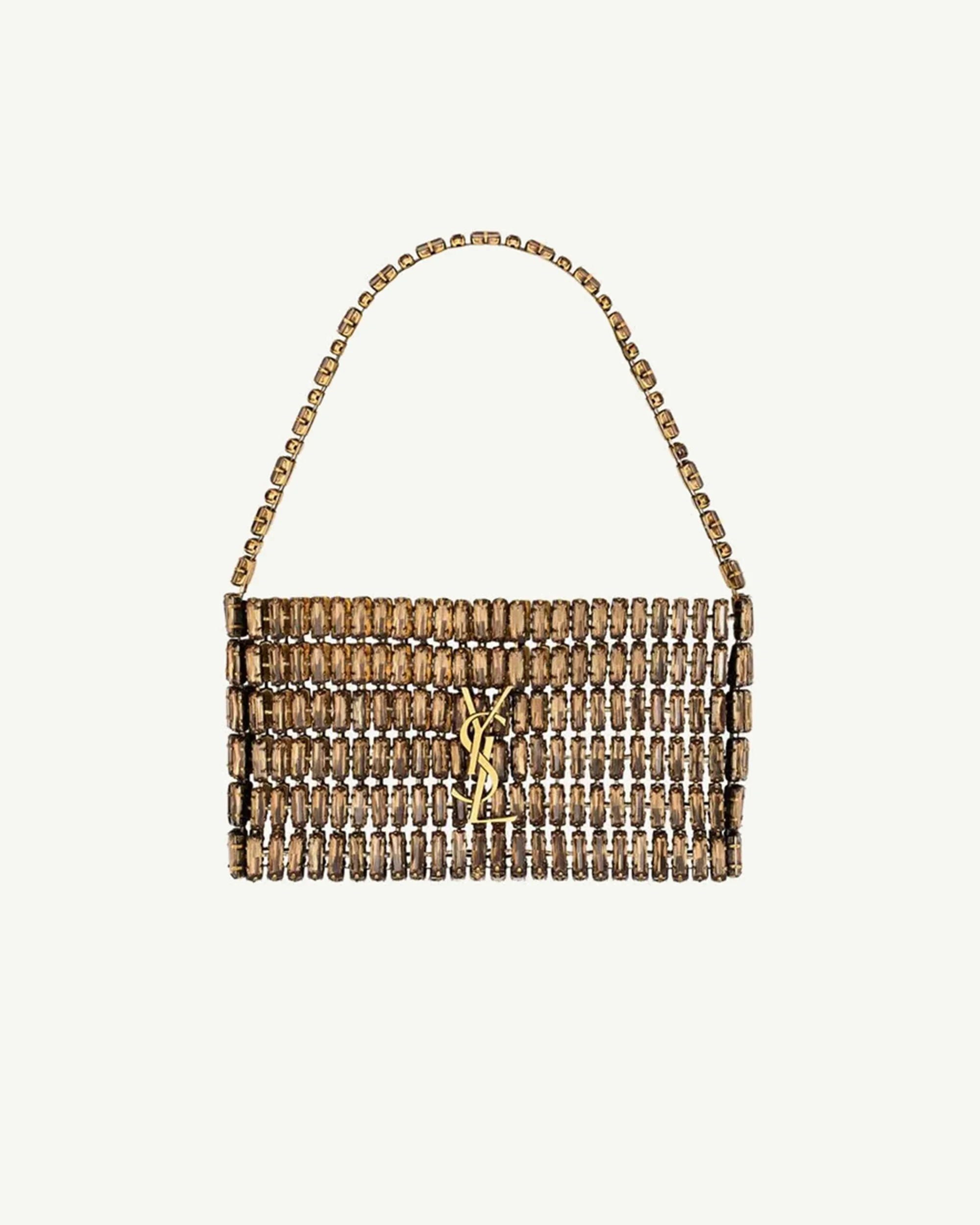 Saint Laurent Evening Bag in Crystals – Light Bronze