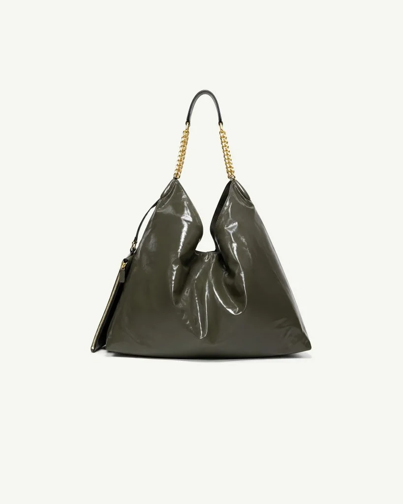 Saint Laurent Hortense Large Hobo Bag in Olive Green