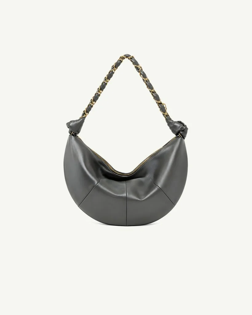 Saint Laurent Amalia Small Hobo Bag — Black Leather