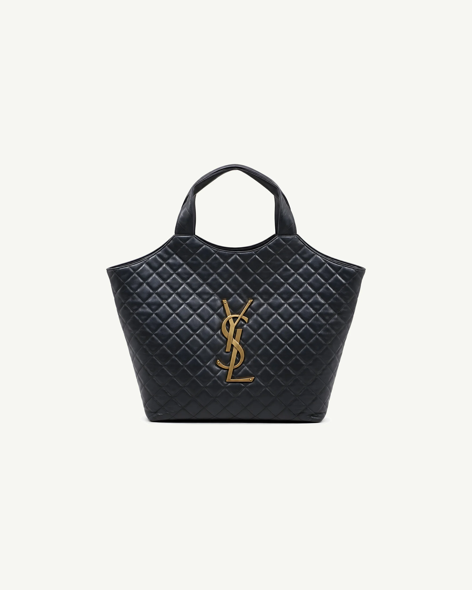 Saint Laurent Icare Maxi in Quilted Lambskin — Black