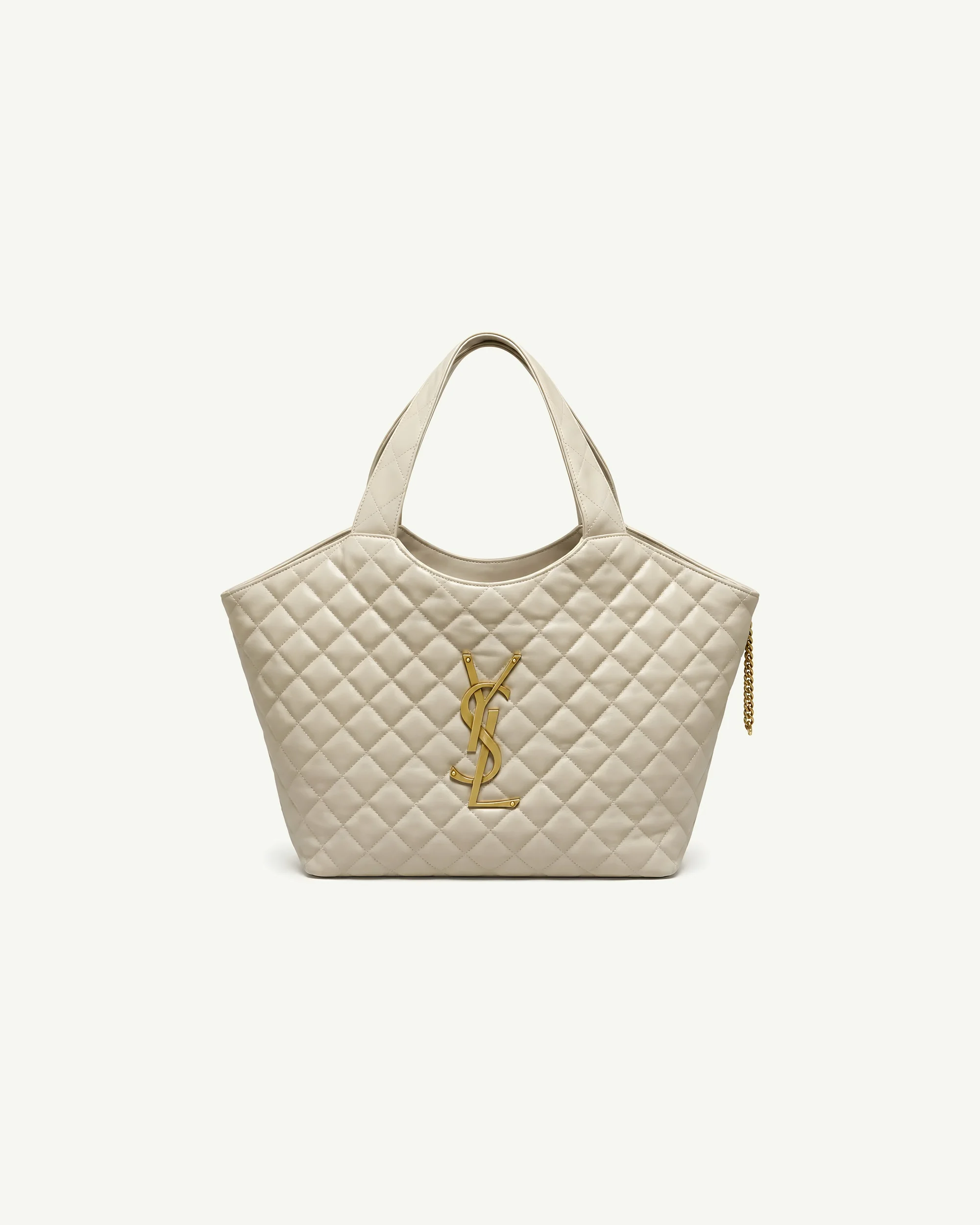 Saint Laurent Icare Maxi in Quilted Lambskin — Cream