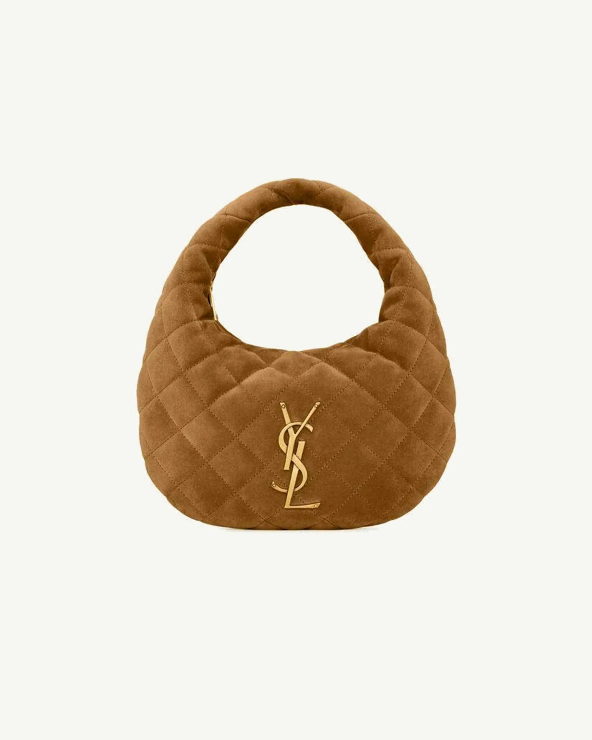 Saint Laurent Baby Icare Bag in Suede — Cognac Brown
