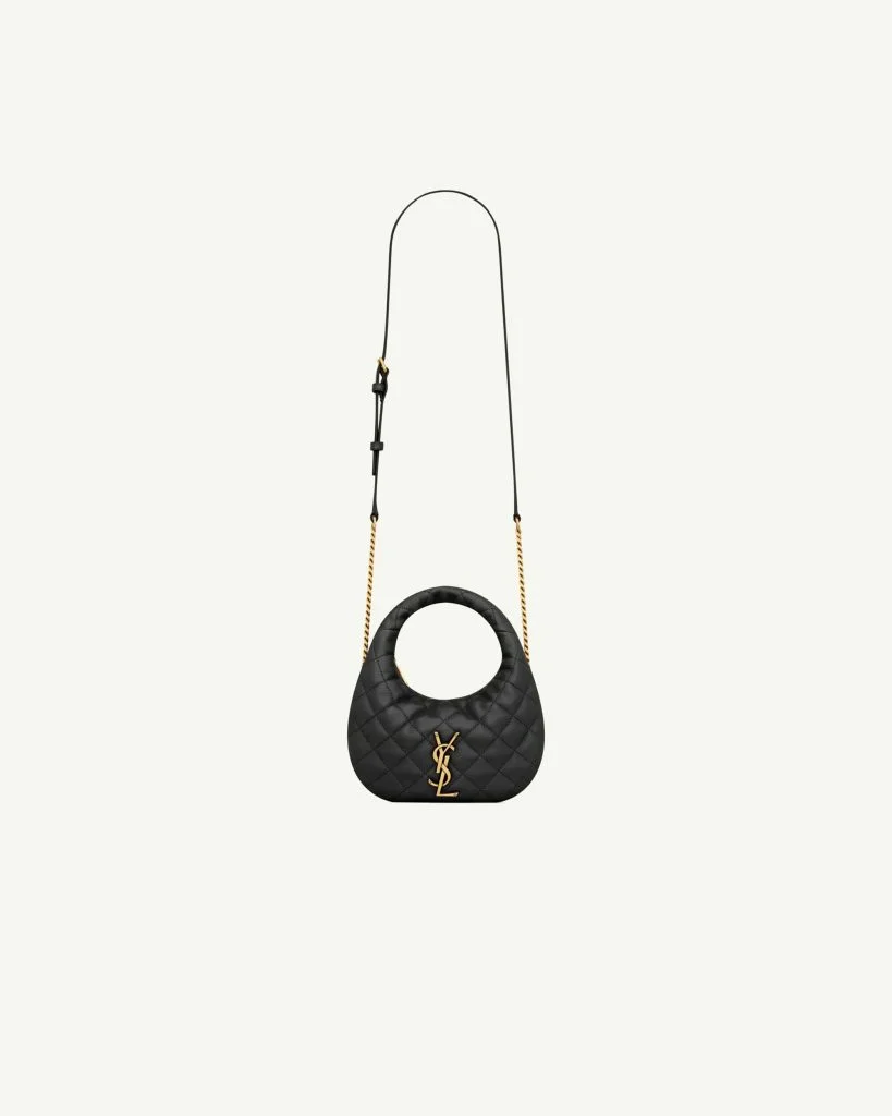 SAINT LAURENT Icarino Mini in Quilted Nappa — Black