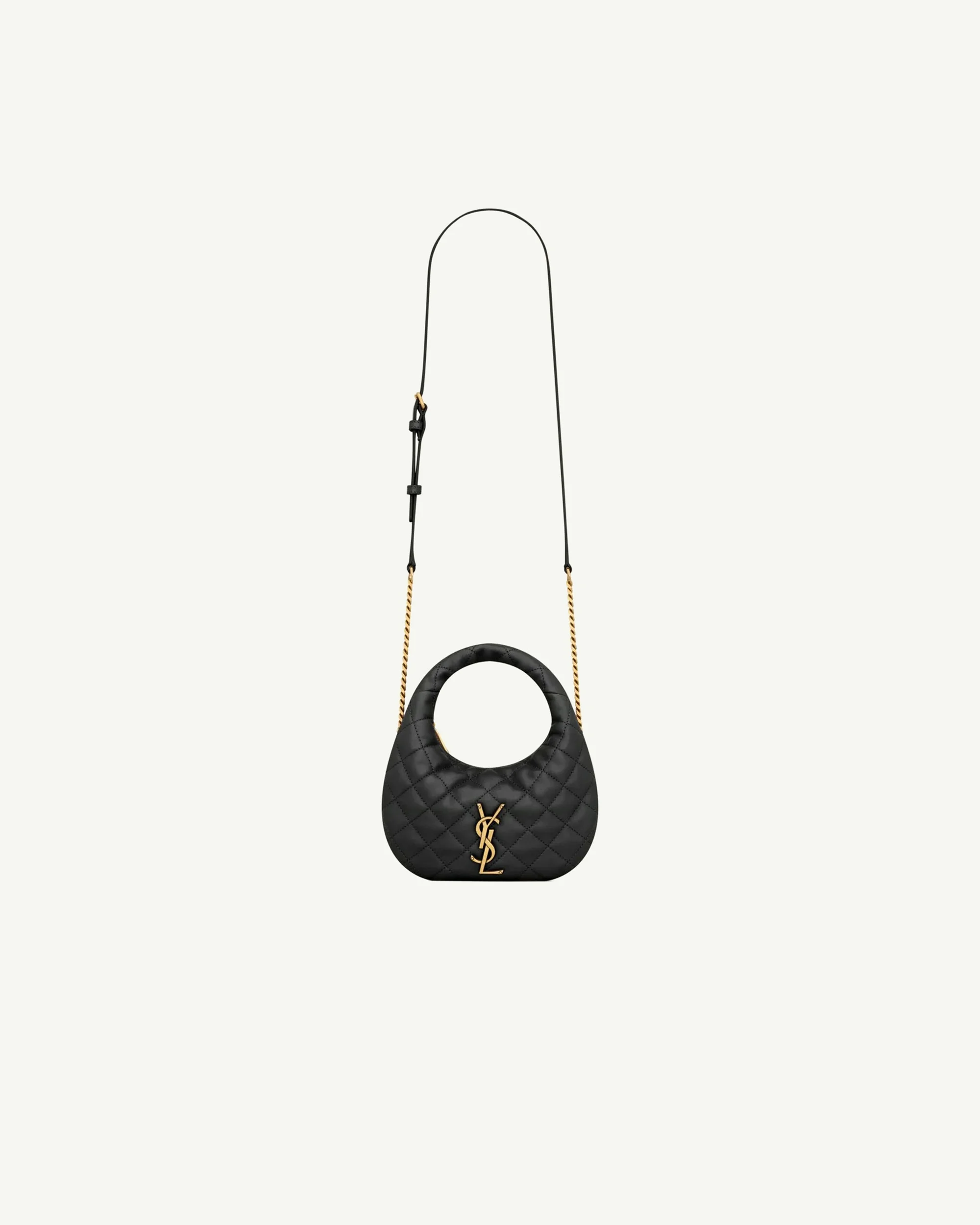 SAINT LAURENT Icarino Mini in Quilted Nappa — Black