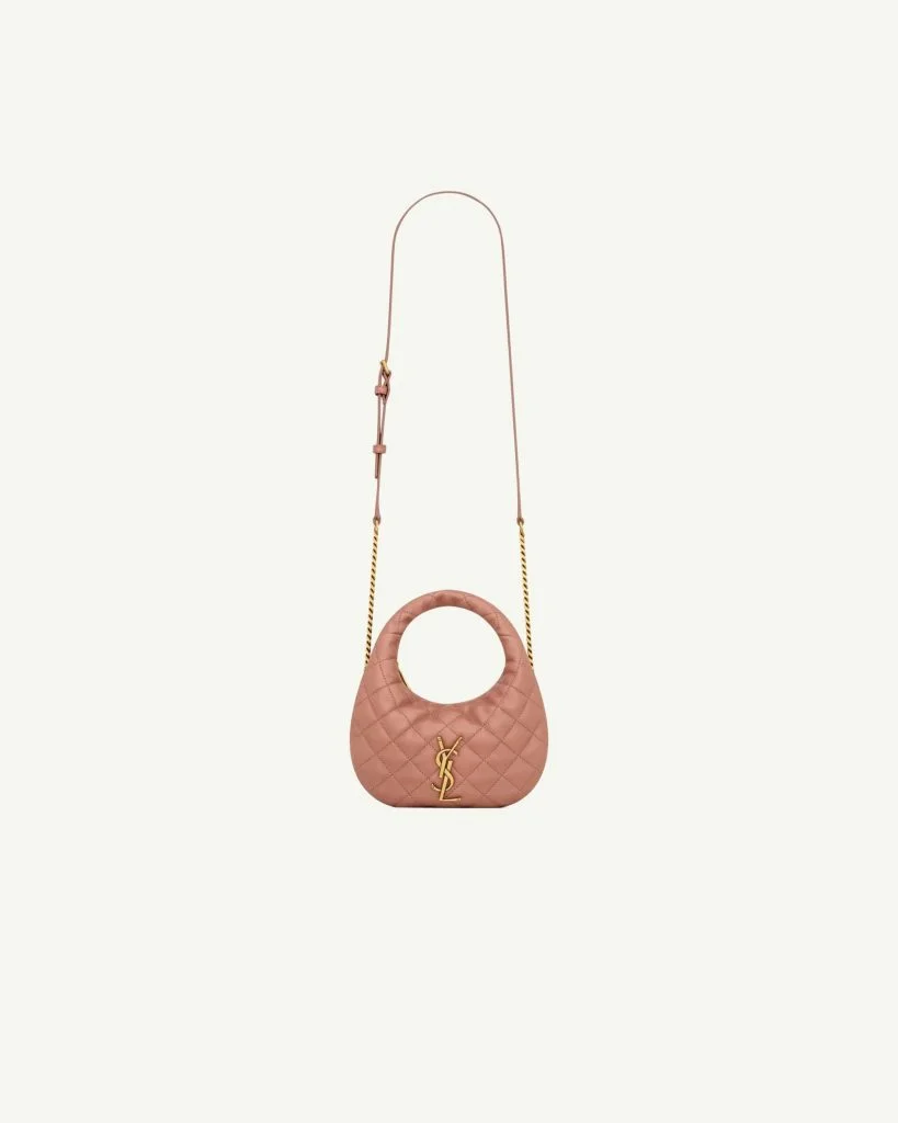 SAINT LAURENT Icarino Mini in Quilted Nappa — Hortensia