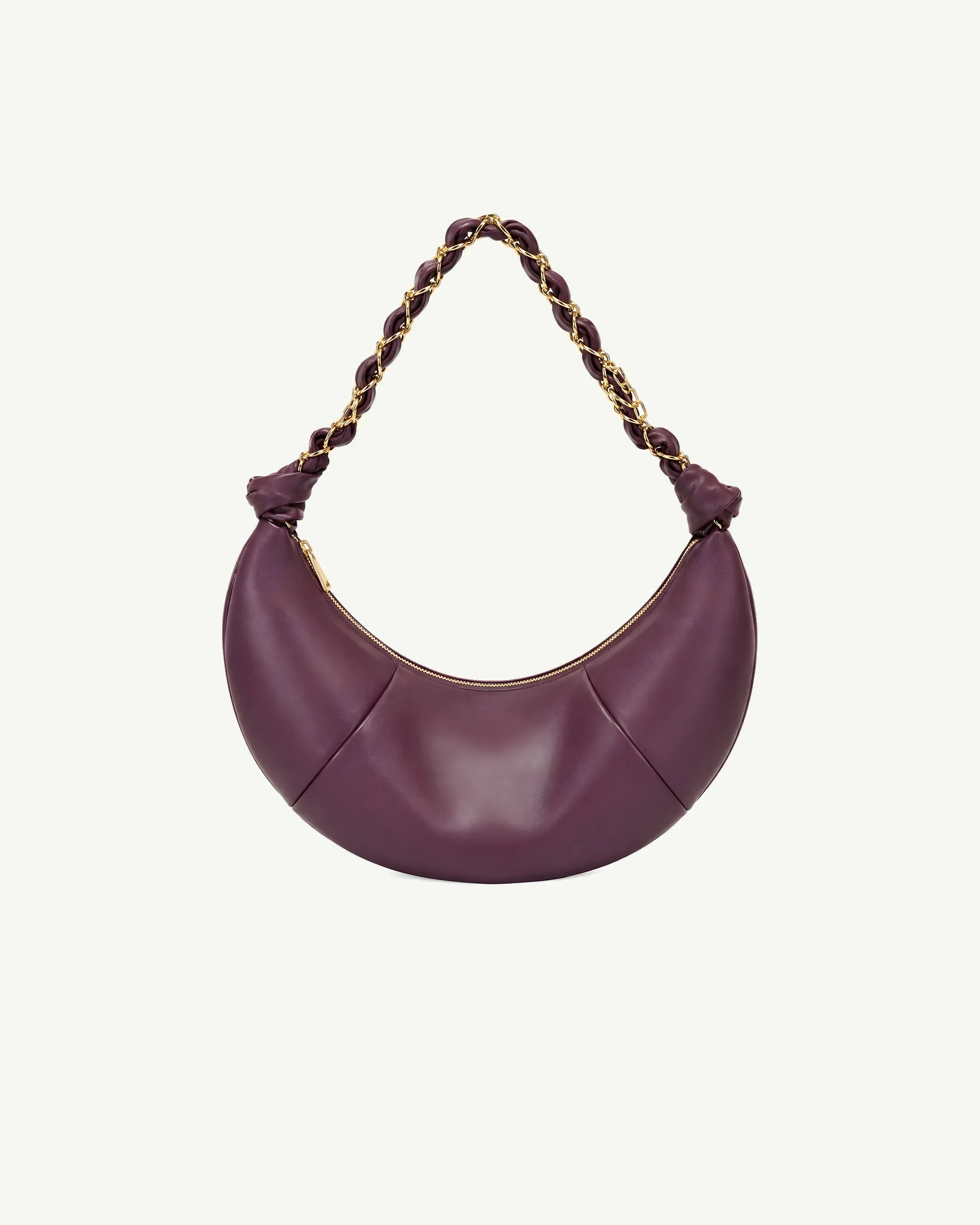 Saint Laurent Amalia Small Hobo Bag — Burgundy Leather