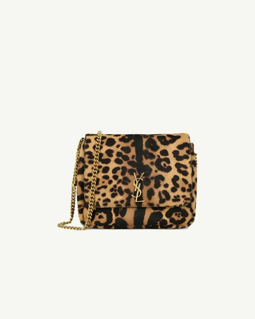 Saint Laurent Kate Shoulder Bag in Animal-Print Calf Hair