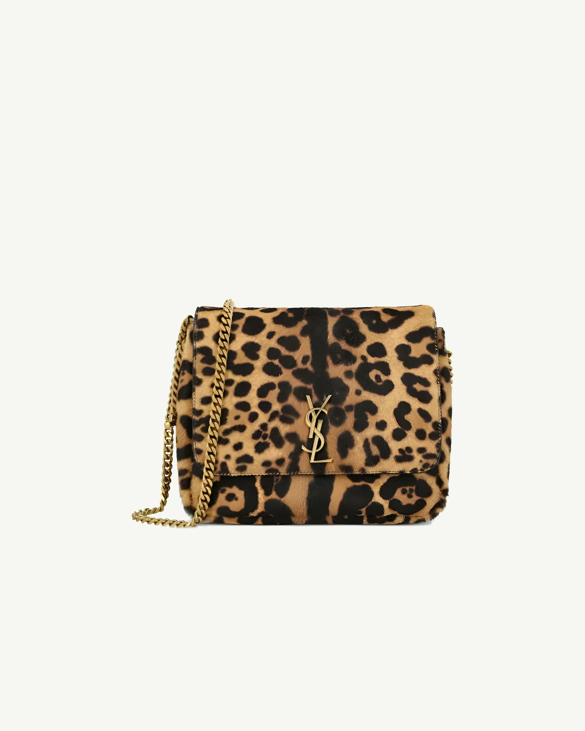 Saint Laurent Kate Shoulder Bag in Animal-Print Calf Hair