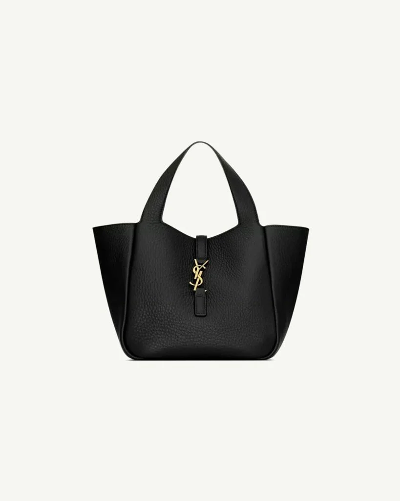 Saint Laurent Le 5 à 7 Baby Bea in Deerskin — Black
