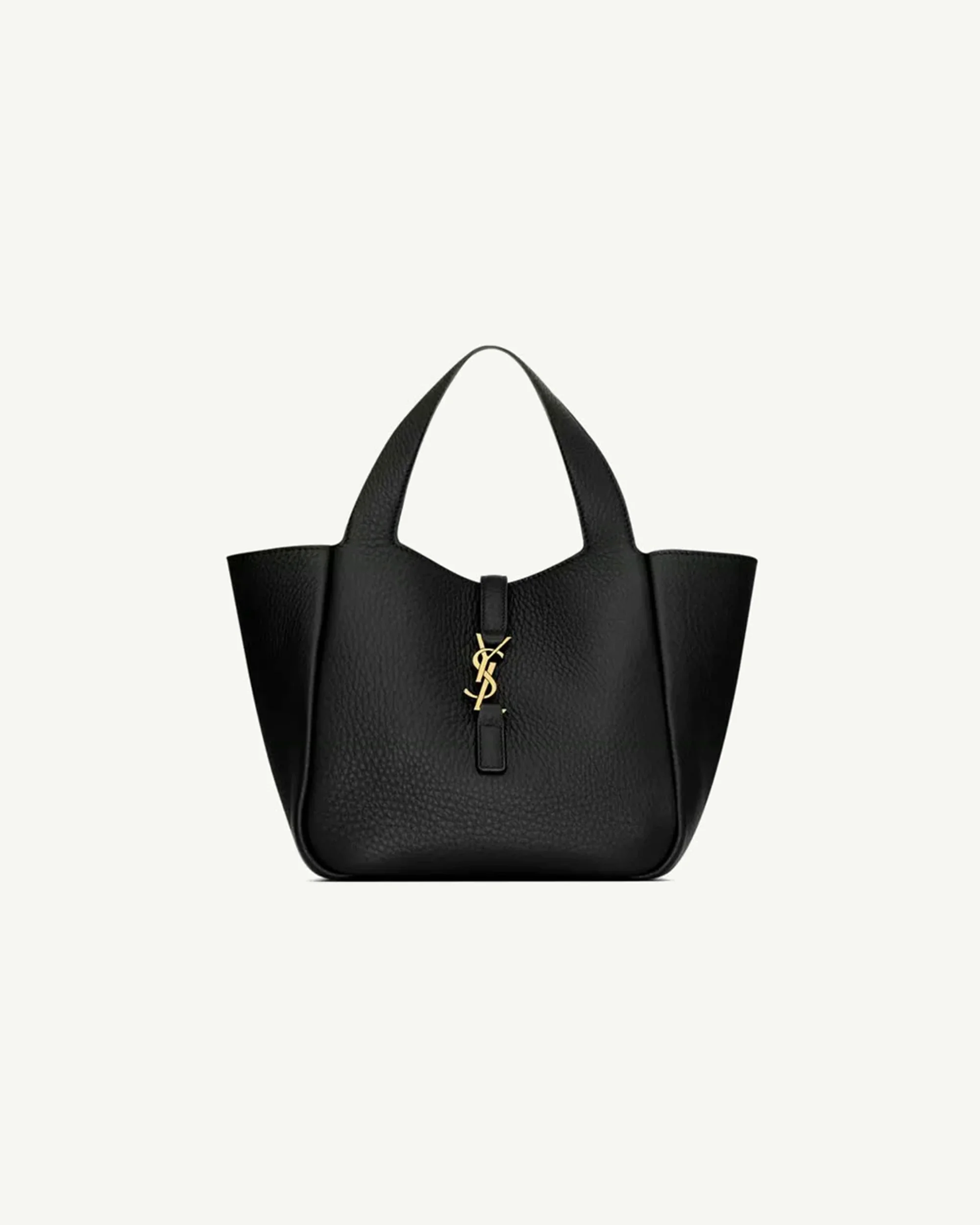 Saint Laurent Le 5 à 7 Baby Bea in Deerskin — Black