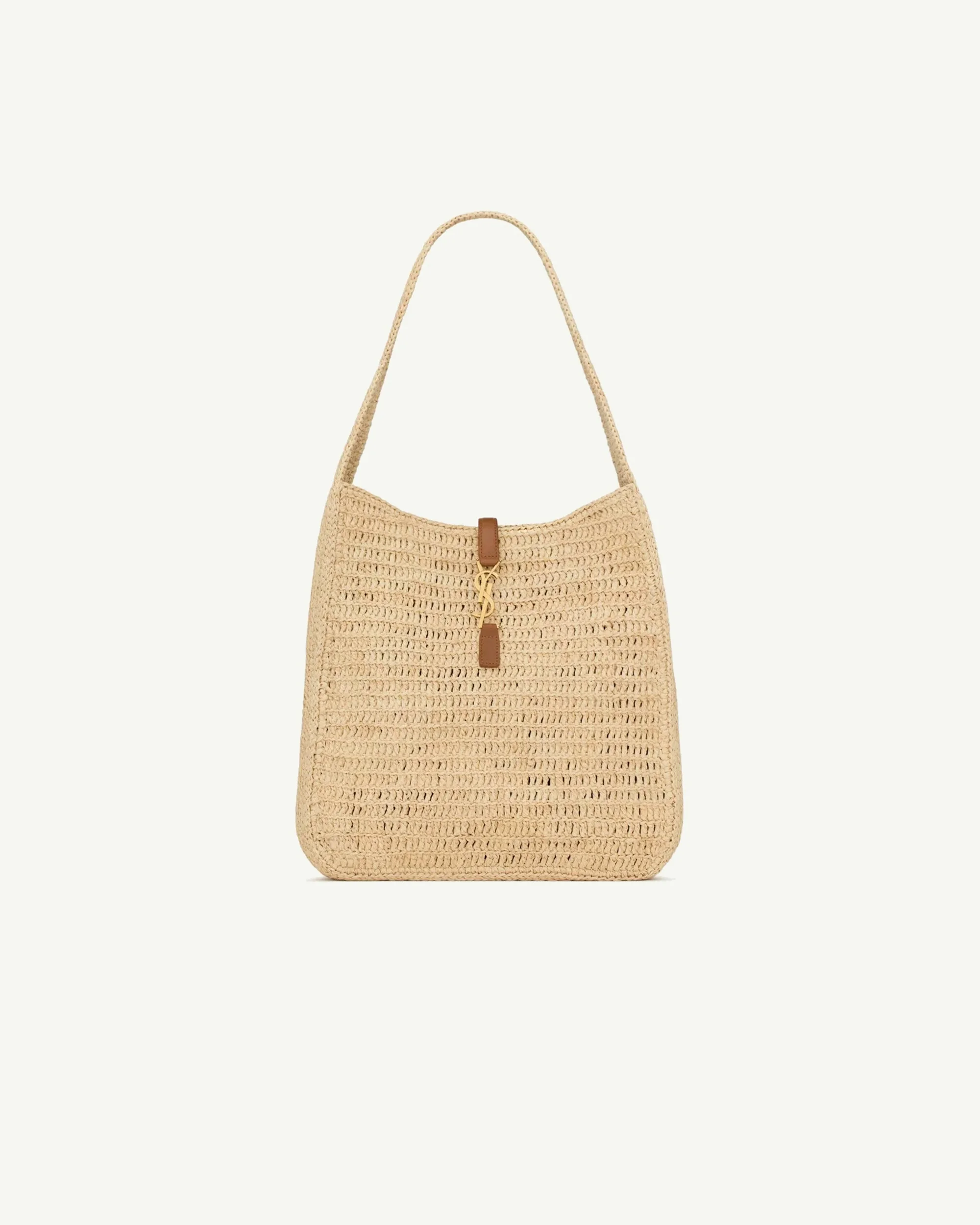 Saint Laurent Le 5 à 7 Supple Large in Raffia