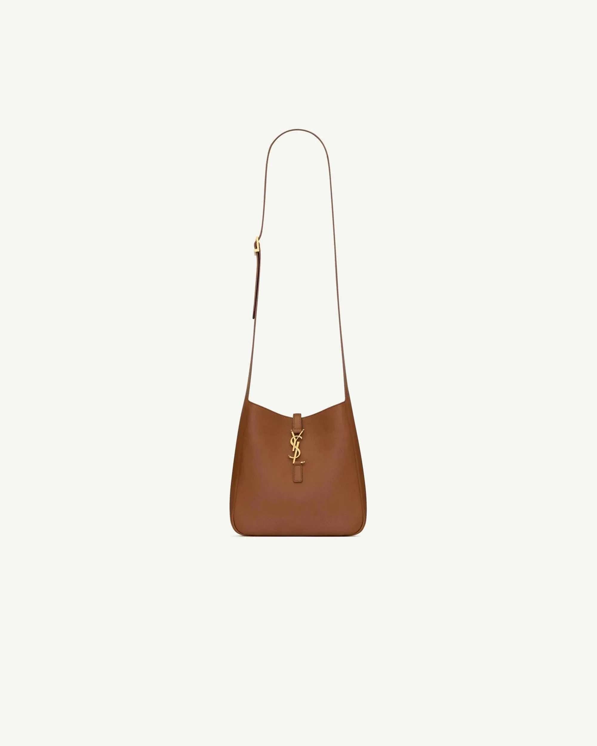 Saint Laurent Le 5 à 7 Supple Crossbody Bag — Cognac Brown