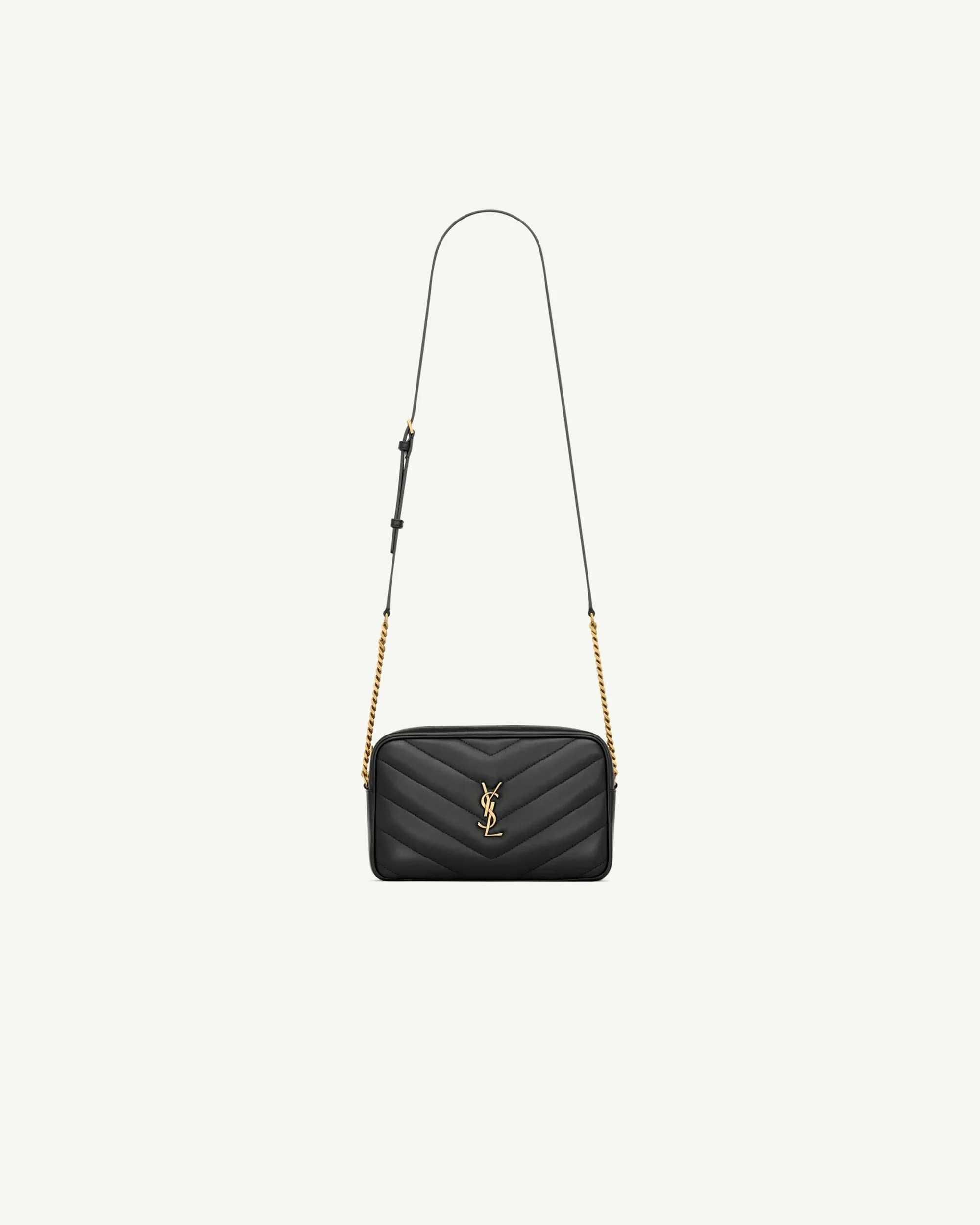 Saint Laurent Loulou Camera Bag in Quilted Lambskin — Black