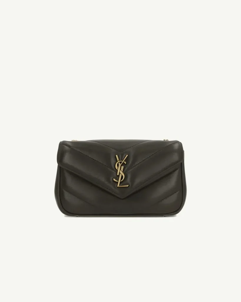 Saint Laurent Mini Loulou Shoulder Bag in Grey