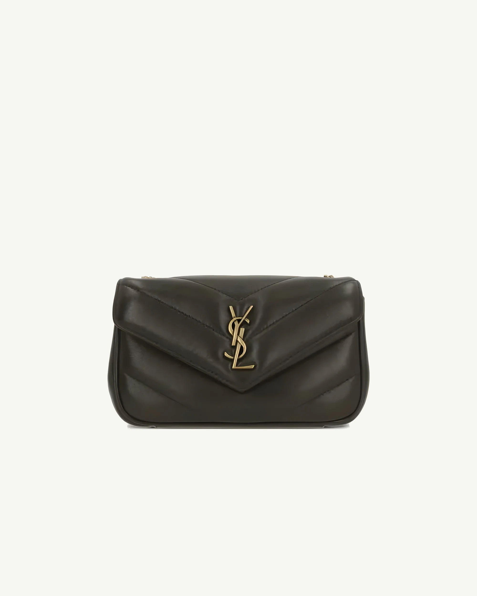 Saint Laurent Mini Loulou Shoulder Bag in Grey