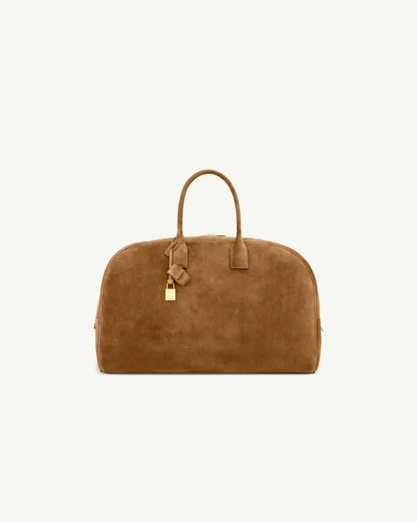 Saint Laurent Duffle Bag in Cognac Brown Suede