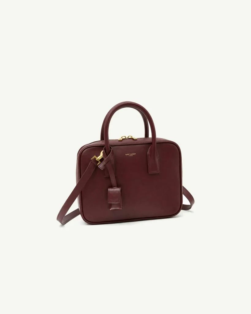 Saint Laurent Sac de Jour in Burgundy Leather