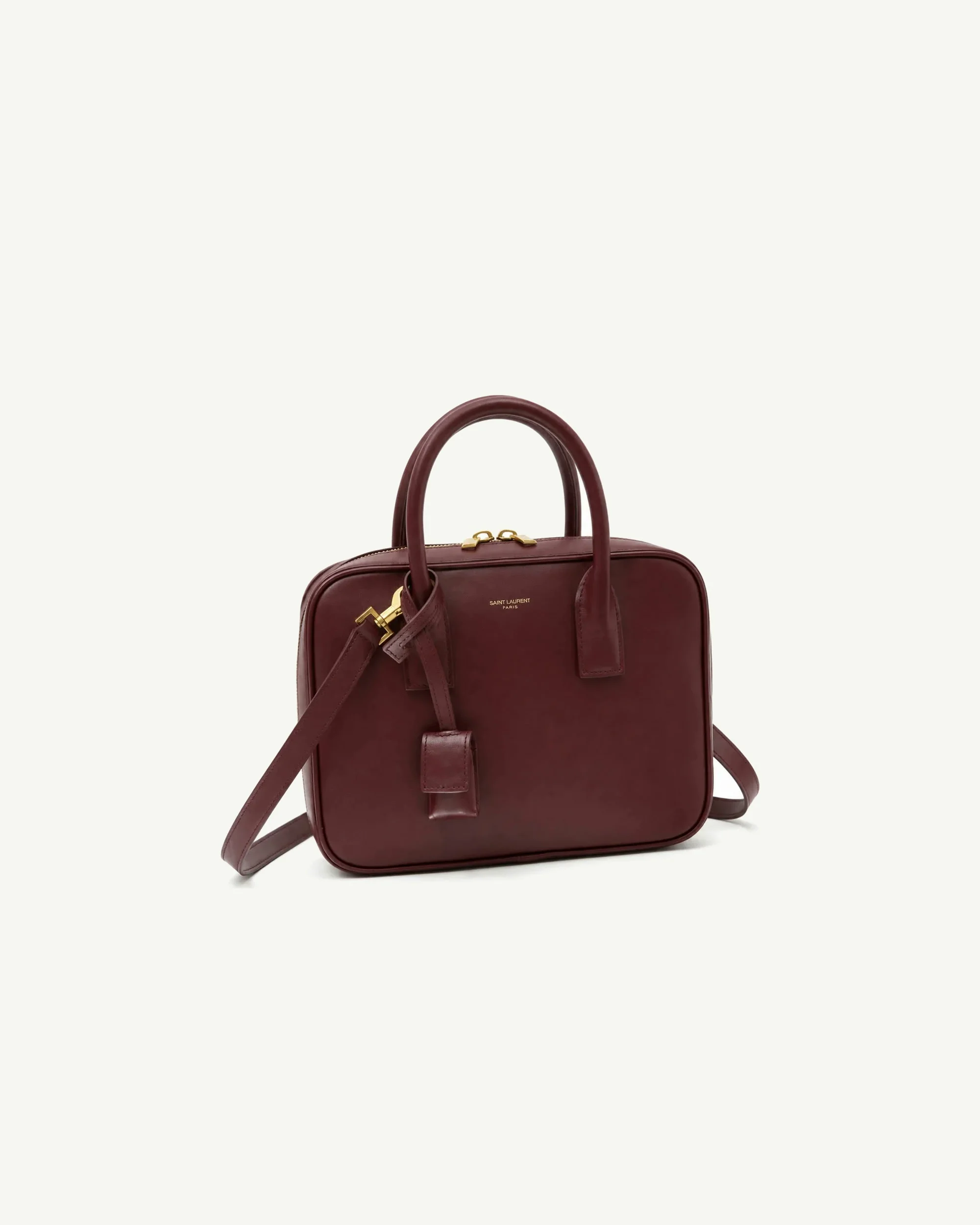 Saint Laurent Sac de Jour in Burgundy Leather