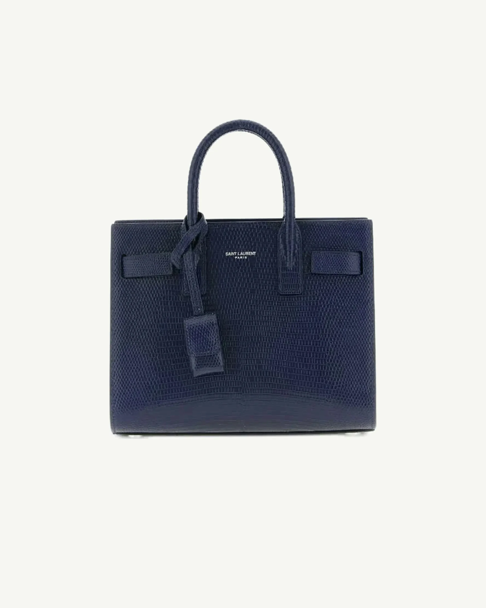 SAINT LAURENT Sac de Jour Nano — Blue Lizard Leather
