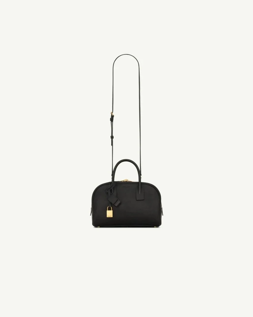 Saint Laurent Sac de Jour Boston Small Bag in Black Grained Leather