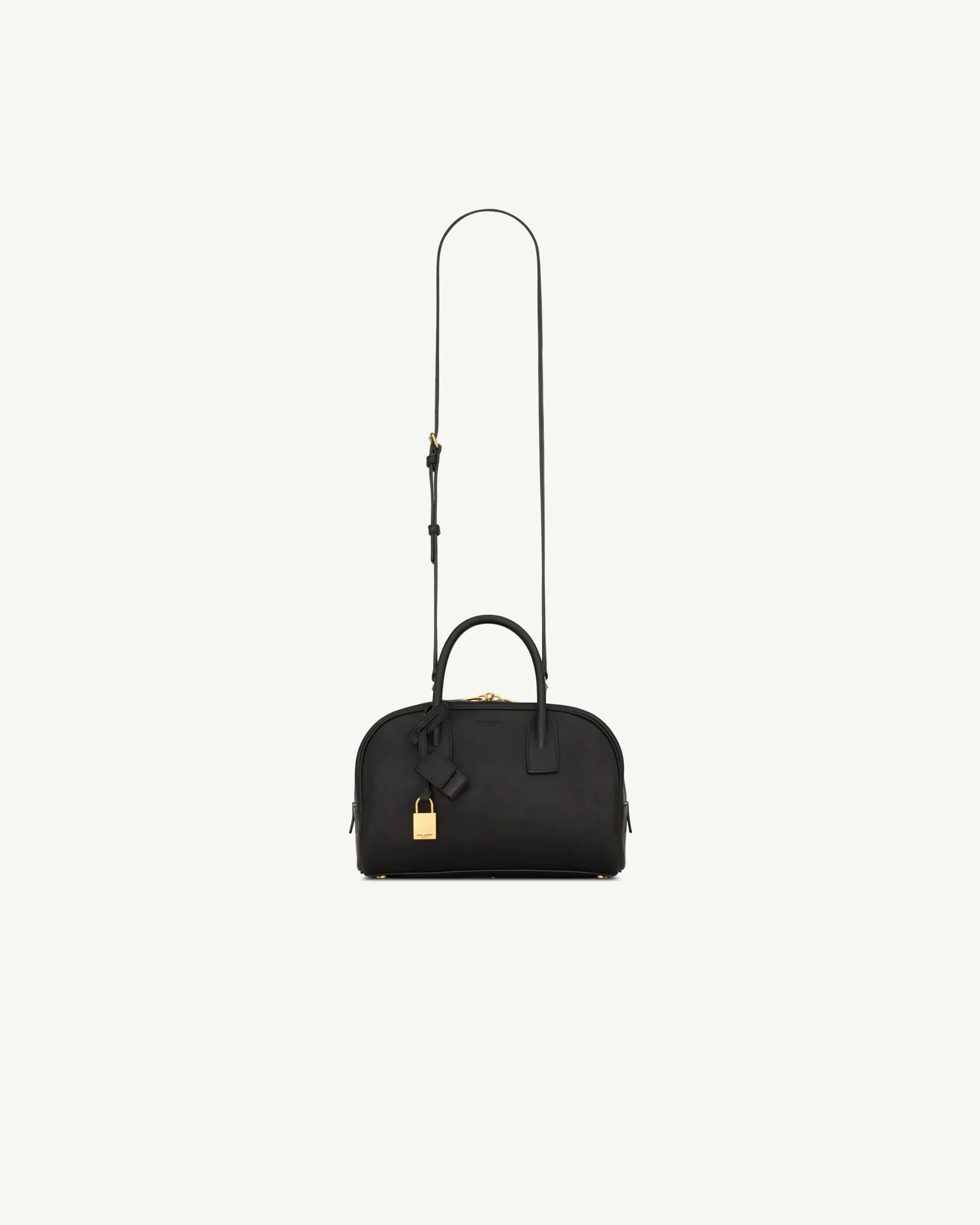Saint Laurent Sac de Jour Boston Small Bag in Black Grained Leather