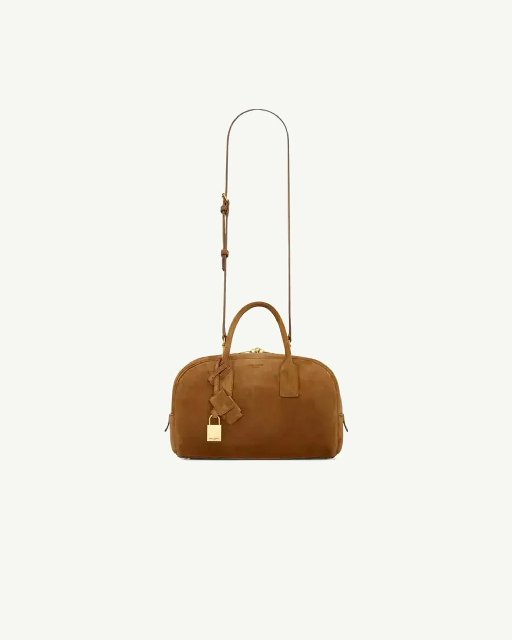 Saint Laurent Sac de Jour Suede Top-Handle Bag in Beige