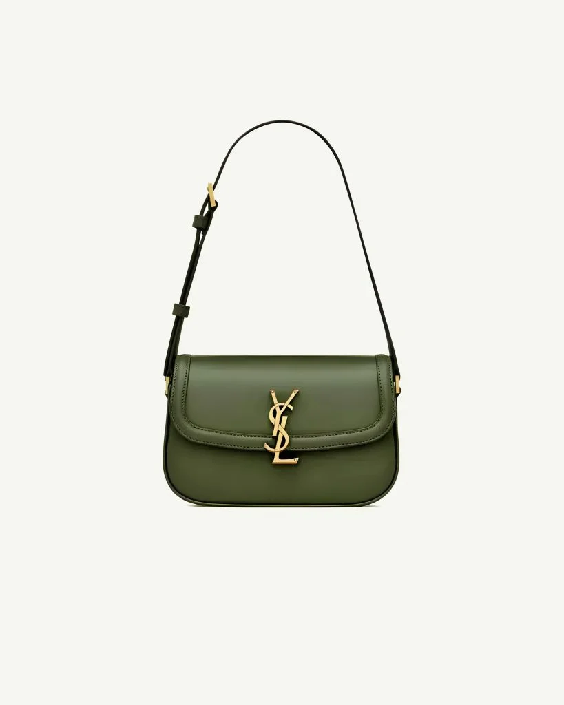 Saint Laurent Solferino Mini Box Bag — Green