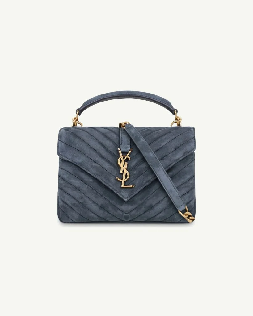 Saint Laurent College Medium — Algae Suede