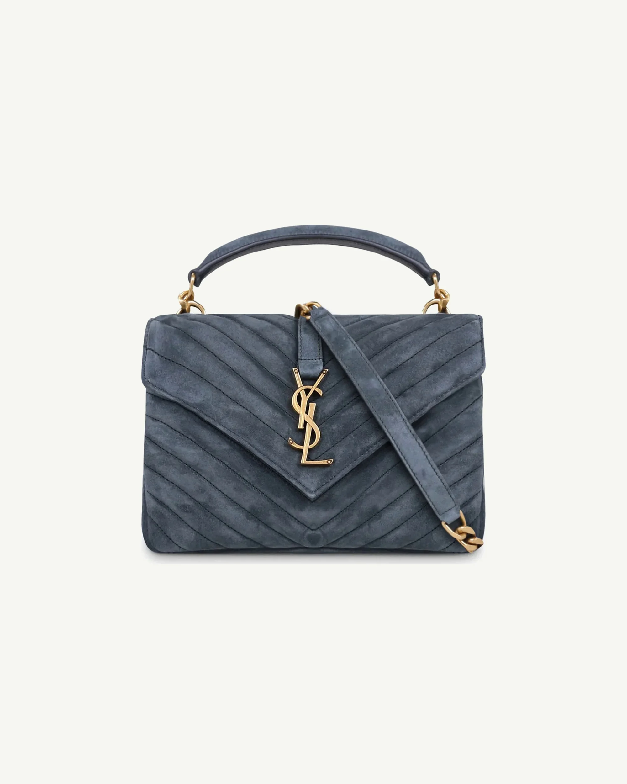 Saint Laurent College Medium — Algae Suede