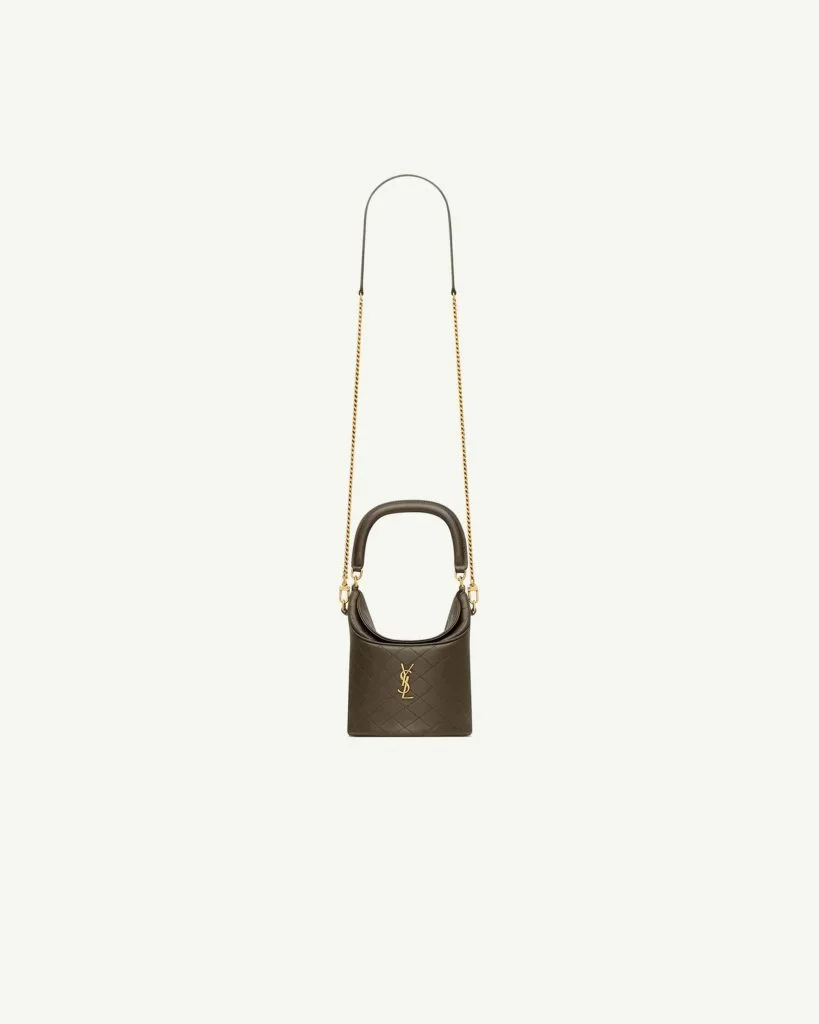 Saint Laurent Gaby Bucket Bag Medium — Olive