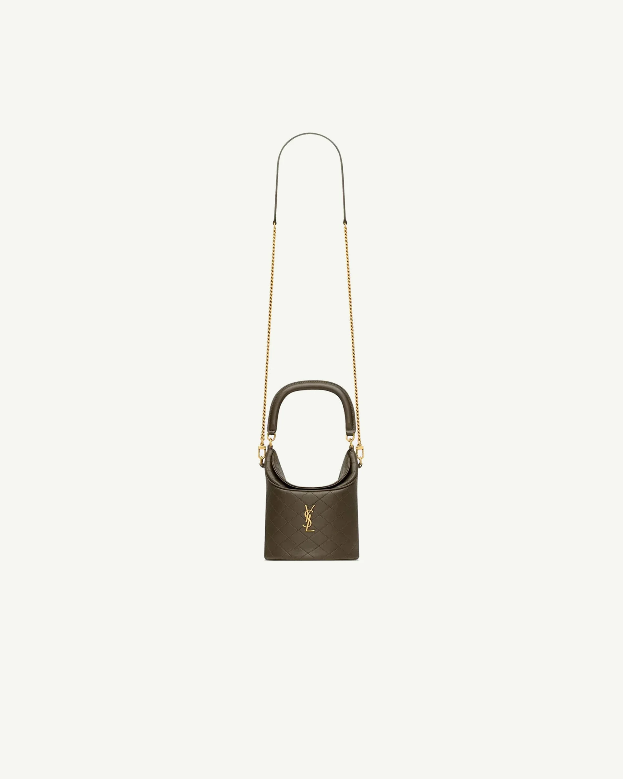 Saint Laurent Gaby Bucket Bag Medium — Olive
