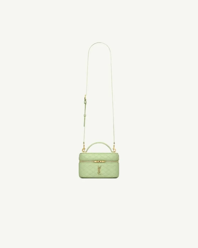 Saint Laurent Gaby Vanity Bag in Lambskin — Green