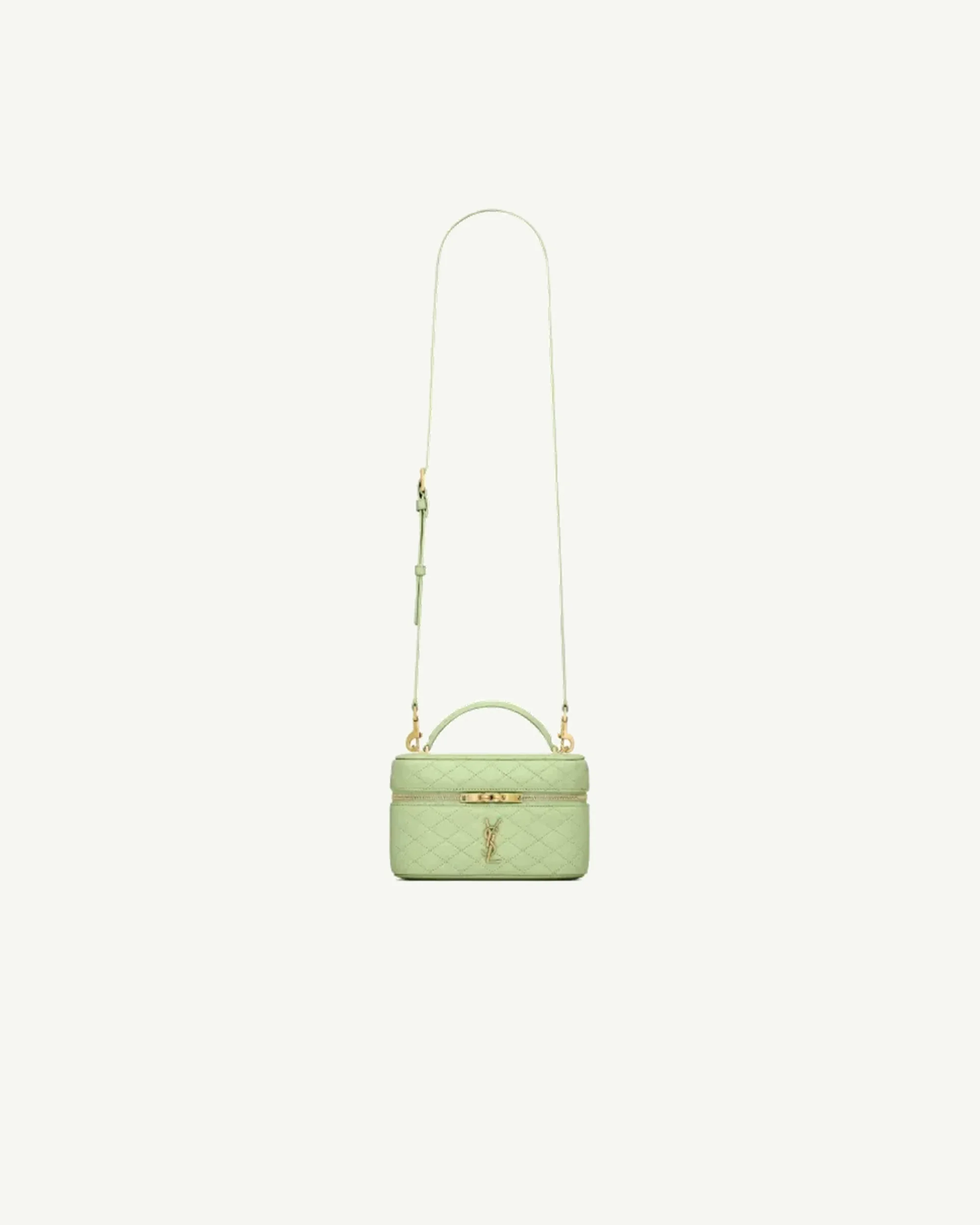Saint Laurent Gaby Vanity Bag in Lambskin — Green