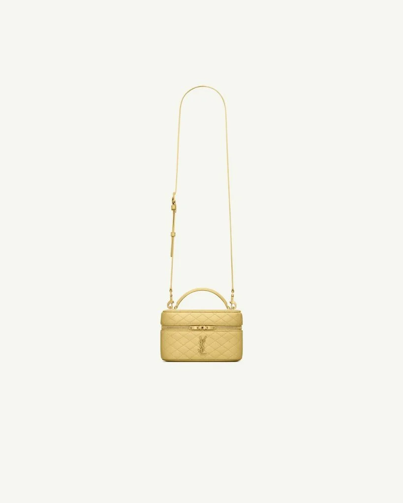 Saint Laurent Gaby Vanity Bag in Soft Lemon Lambskin