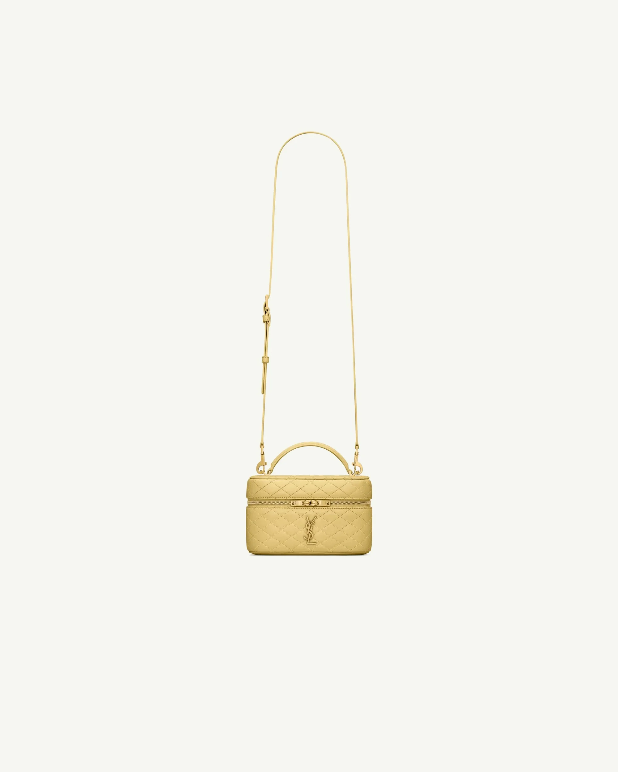 Saint Laurent Gaby Vanity Bag in Soft Lemon Lambskin