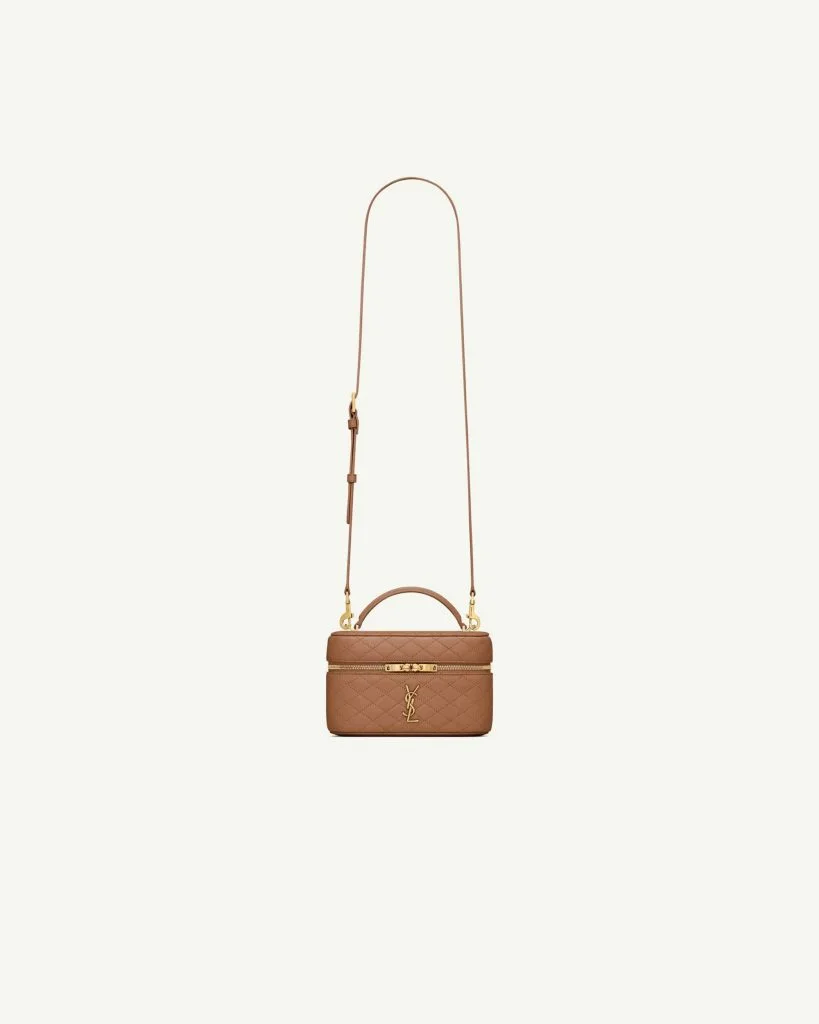 Saint Laurent Gaby Vanity Bag in Lambskin — Brown