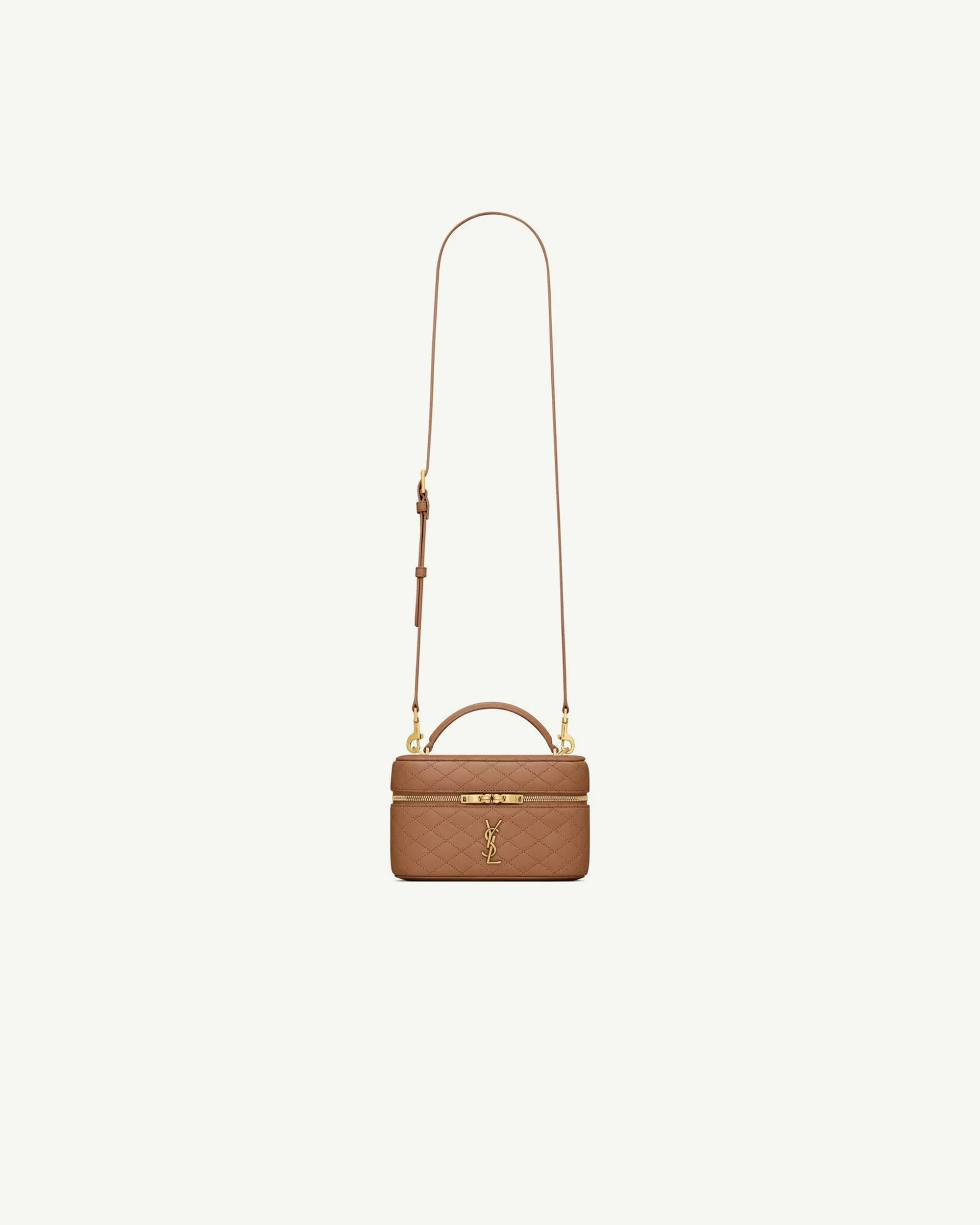 Saint Laurent Gaby Vanity Bag in Lambskin — Brown