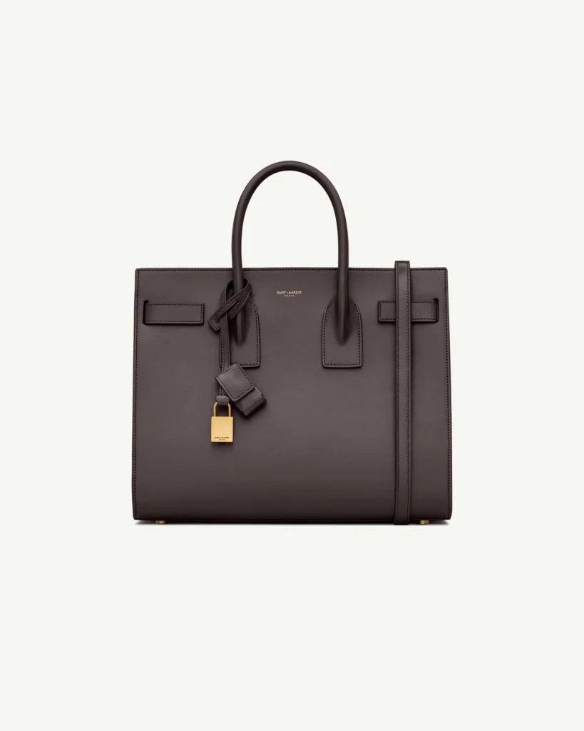 Saint Laurent Sac de Jour Small in Smooth Leather — Chicory Coffee