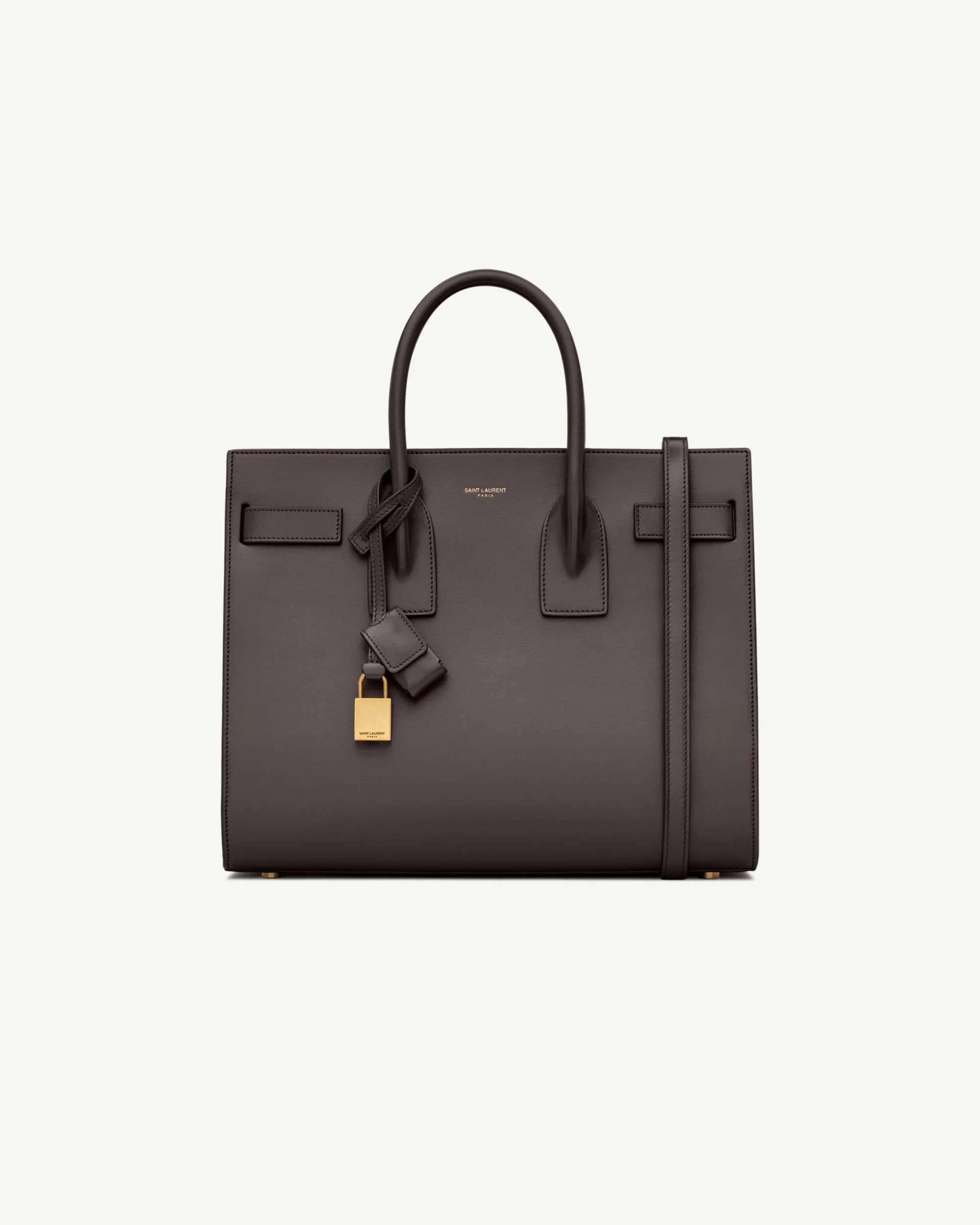 Saint Laurent Sac de Jour Small in Smooth Leather — Chicory Coffee