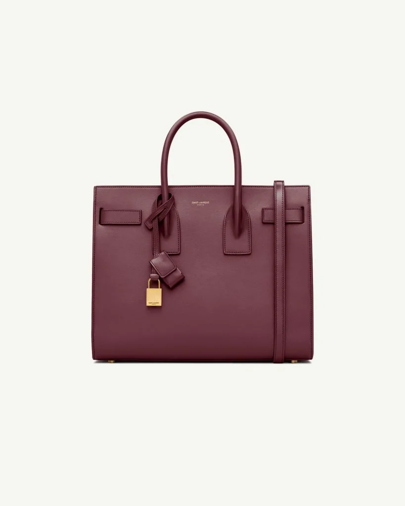 Saint Laurent Sac de Jour Small in Smooth Leather — Rouge Cabernet