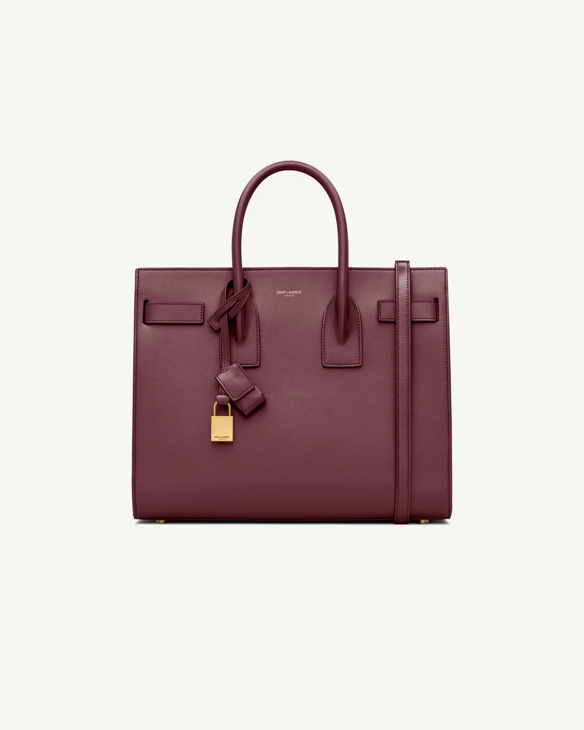 Saint Laurent Sac de Jour Small in Smooth Leather — Rouge Cabernet
