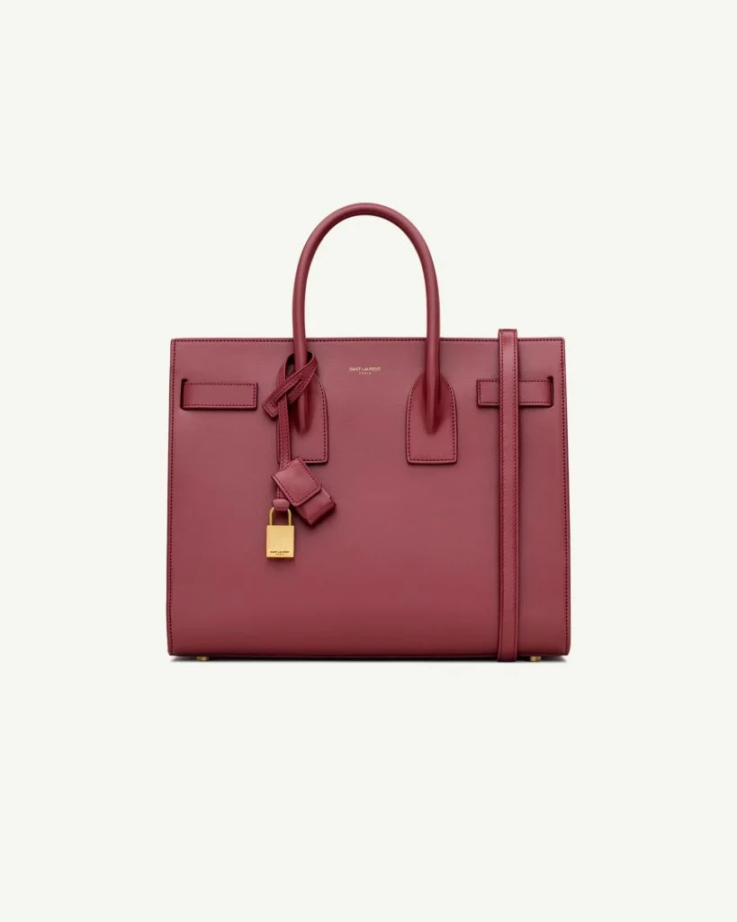 Saint Laurent Sac de Jour Small in Smooth Leather — Rouge Merlot