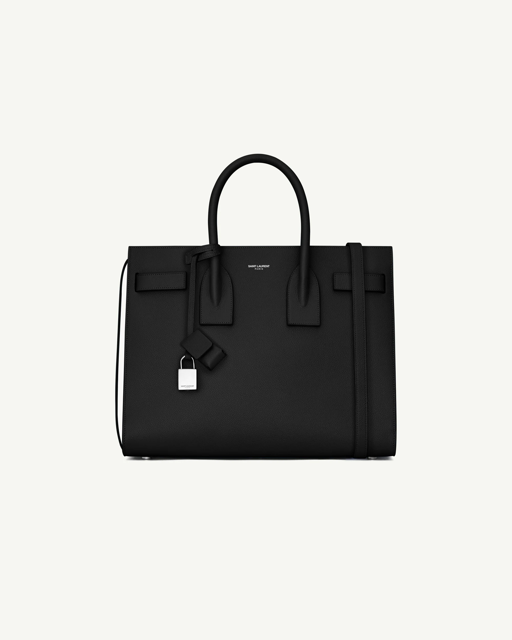 Saint Laurent Sac de Jour Small in Grained Leather — Black