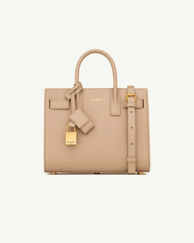 Saint Laurent Sac de Jour Nano in Smooth Leather — Clear Beige