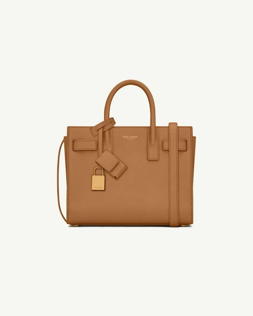 Saint Laurent Sac de Jour Nano in Grained Leather — Cinnamon