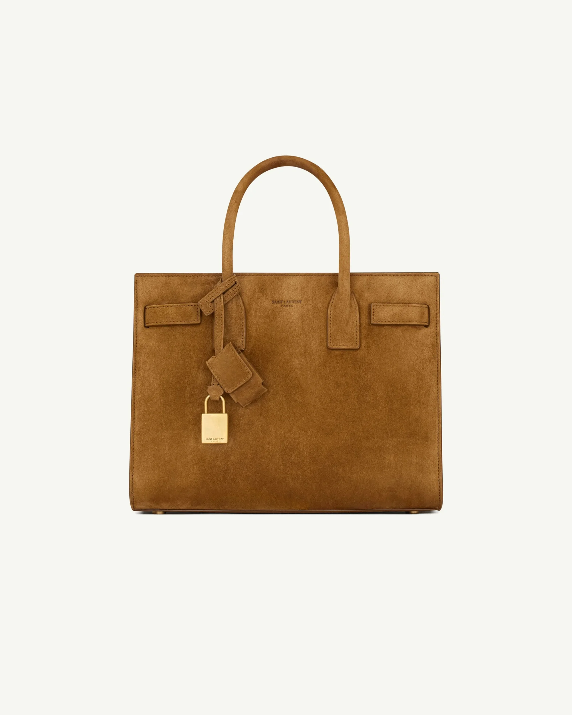 Saint Laurent Sac de Jour Baby in Suede — Caramel Cognac
