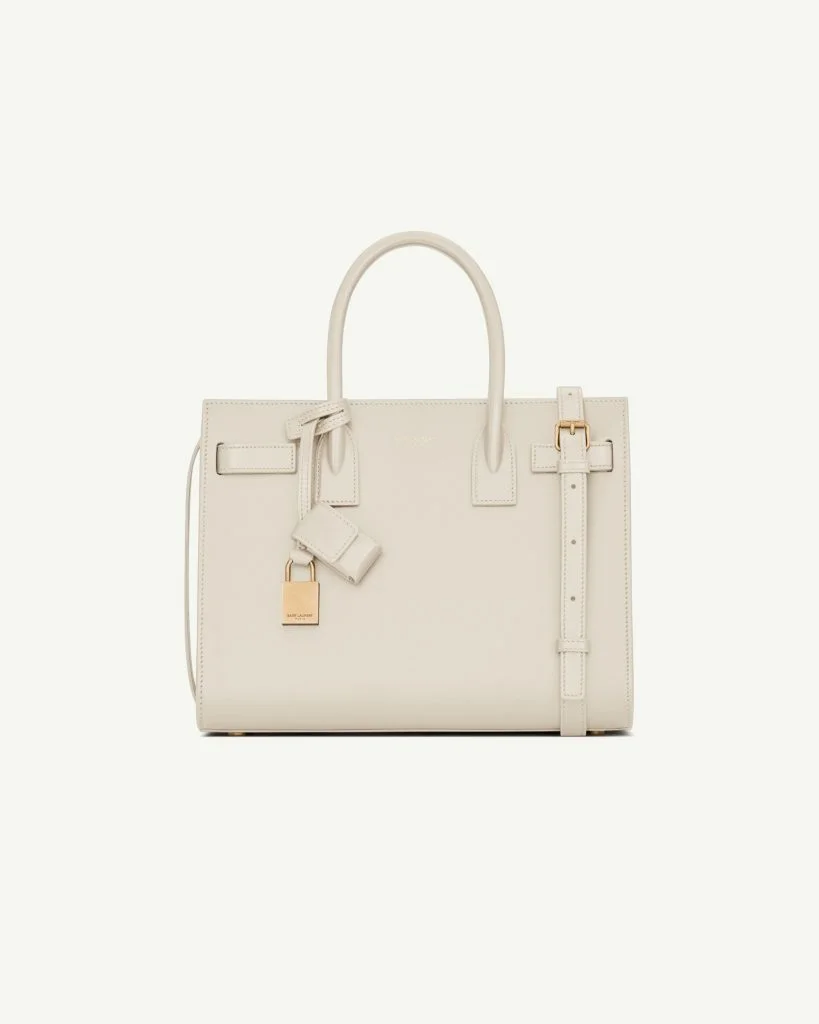 Saint Laurent Sac de Jour Baby in Smooth Leather — White