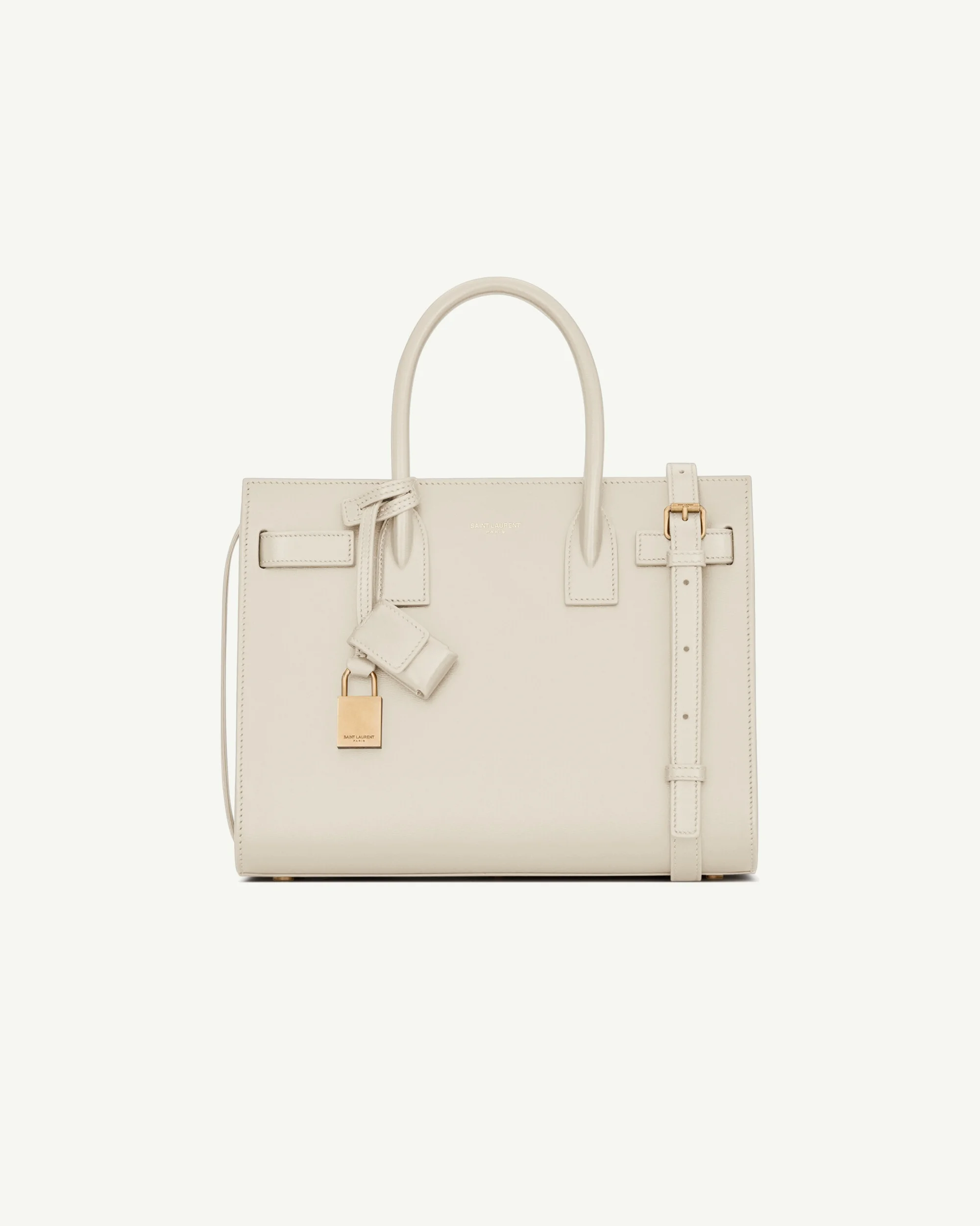Saint Laurent Sac de Jour Baby in Smooth Leather — White