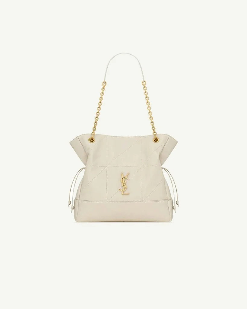 Saint Laurent Jamie Small Tote Bag in Lambskin — Ivory