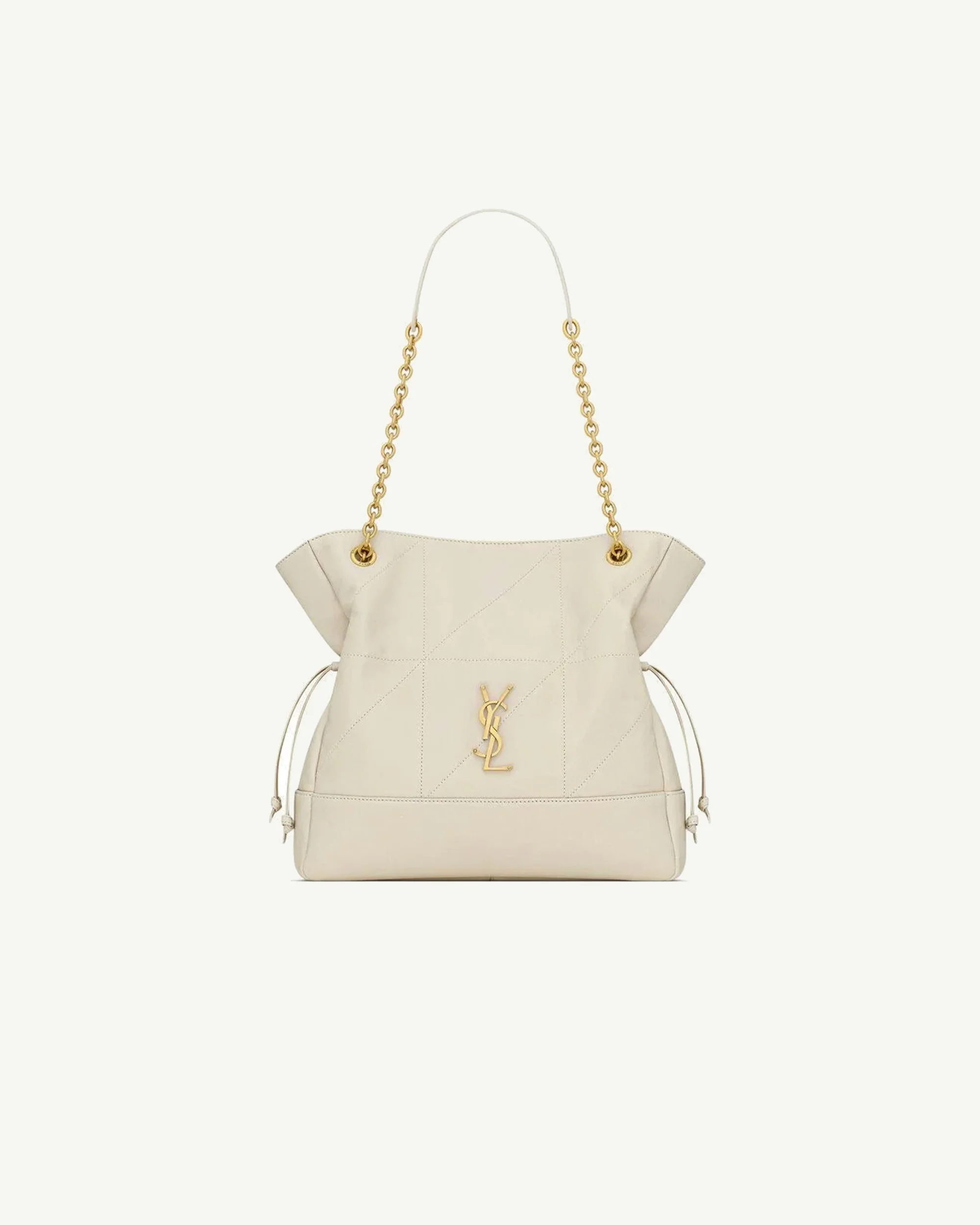 Saint Laurent Jamie Small Tote Bag in Lambskin — Ivory